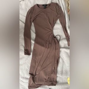 Forever 21 brown midi dress.